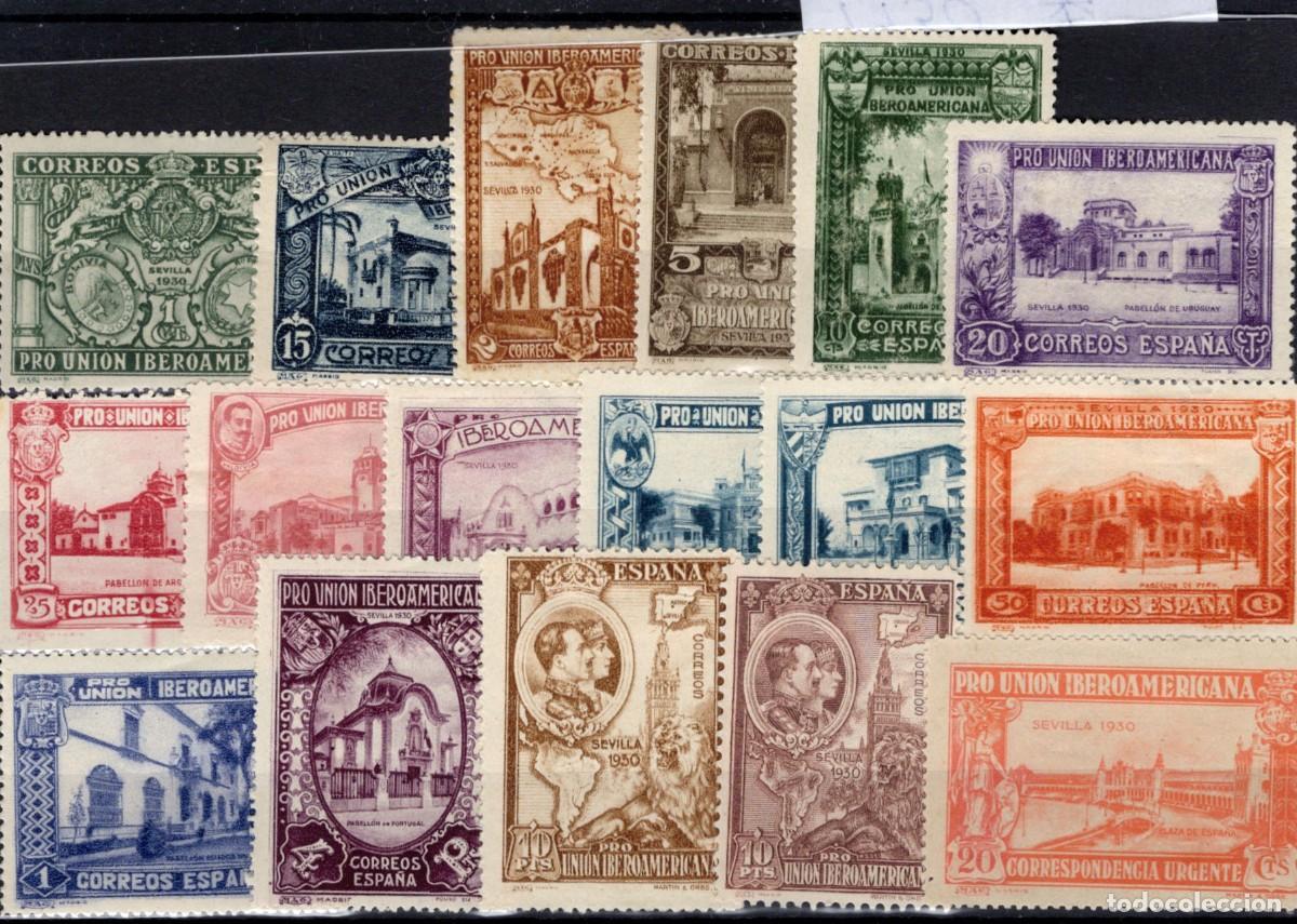 Stamps: PC566 Sellos Espa&ntilde;a a&ntilde;o 1930 EDIFIL 566/582* sellos originales en NUEVO v.c. 180 &euro;