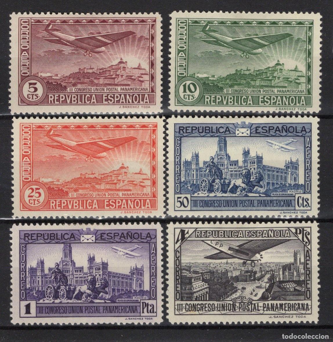 Francobolli: PC572 Sellos Espa&ntilde;a a&ntilde;o 1931 EDIFIL 614/619* sellos originales en NUEVO v.c. 15 &euro;