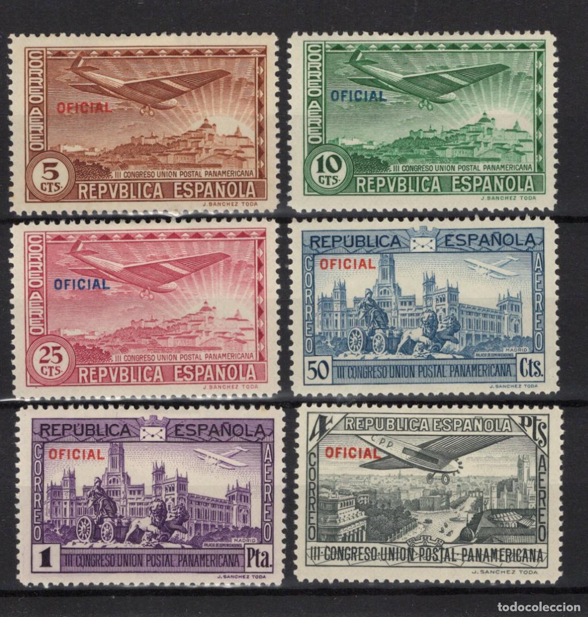 Stamps: PC574 Sellos Espa&ntilde;a a&ntilde;o 1931 EDIFIL 630/635* sellos originales en NUEVO v.c. 8 &euro;