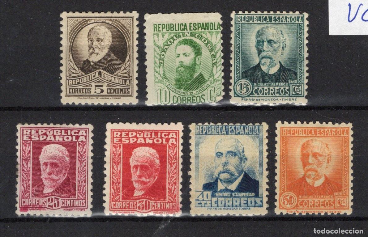 Francobolli: PC577 Sellos Espa&ntilde;a a&ntilde;o 1931 EDIFIL 655/661* sellos originales en NUEVO v.c. 220 &euro;