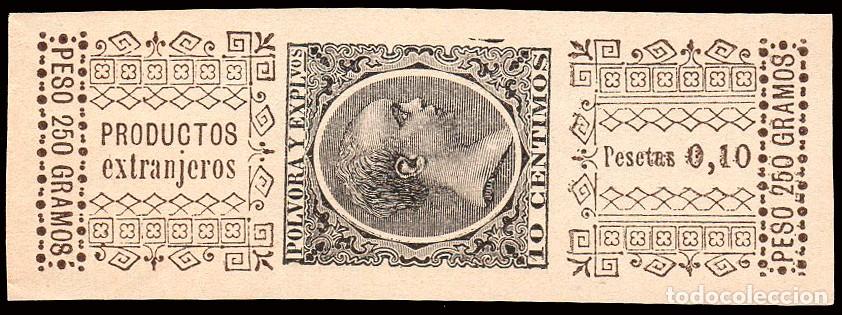 Sellos: Espa&ntilde;a - Fiscales - P&oacute;lvora y Explosivos - Alemany ** 24 - 1899 - 10 cts. peso 250 gr.