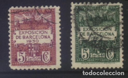 Sellos: S-11855- AYUNTAMIENTO DE BARCELONA. EXPOSICION DE 1930 Y ESCUDO DE LA CIUDAD.