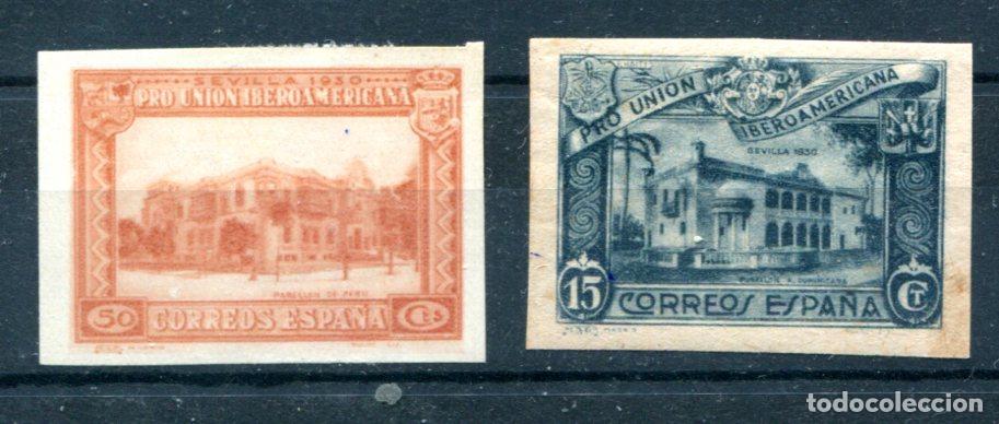 Sellos: Edifil 570 y 577. 2 sellos de la Uni&oacute;n postal Iberoamericana. Sin garant&iacute;a. Nuevos sin fijasellos.