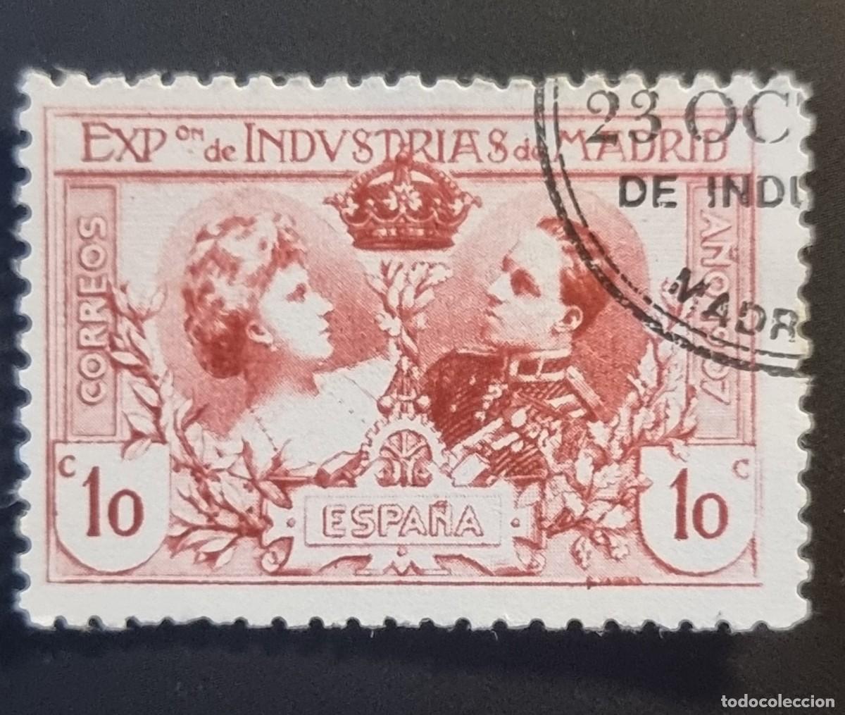 Francobolli: SELLO USADO ESPA&Ntilde;A A&Ntilde;O 1907, EXPOSICI&Oacute;N DE INDUSTRIAS DE MADRID