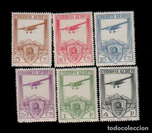 Timbres: 0353 ESPA&Ntilde;A Ferrocarriles Aerea Edifil 483-488 Falsos SEGUI de &eacute;poca N&ordm; 000000 SIN FIJASELLOS.