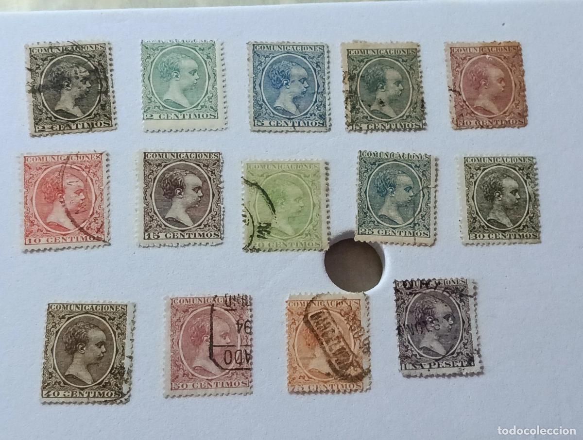 Sellos: Sellos Espa&ntilde;a 1889-1901, Edifil 213/226, usados y alguno nuevo.