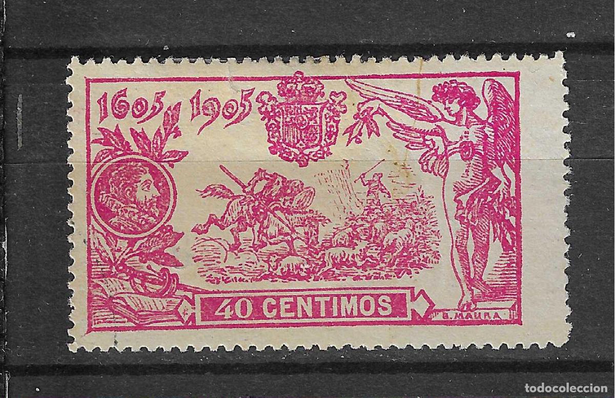Sellos: 1905 QUIJOTE EDIFIL 262* CON FIJASELLOS BIEN CENTRADO
