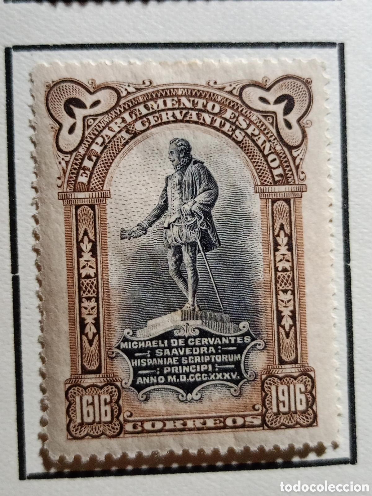 Francobolli: Espa&ntilde;a 1916; Centenario muerte de Cervantes
