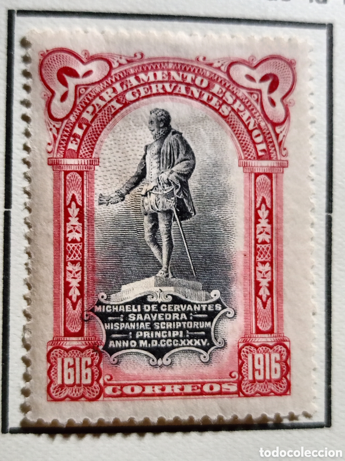 Francobolli: ESPA&Ntilde;A,1916, 3&ordm; CENTENARIO MUERTE CERVANTES, EDIFIL FR13** FR 13