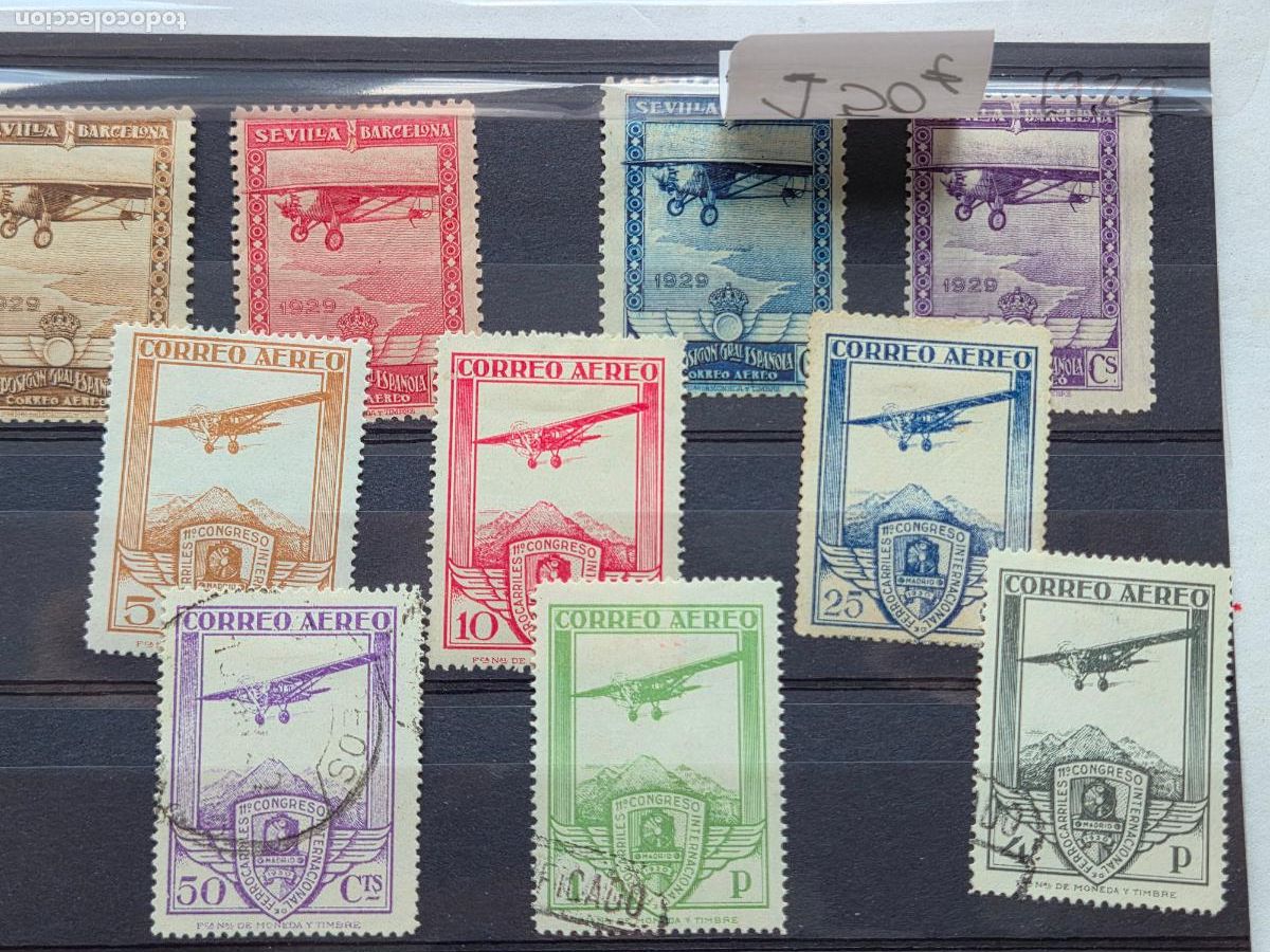 Francobolli: RAROS 1929 - 1930 ALFONSO XIII SERIE CORREO AEREO Y EXPOSICION GENERAL