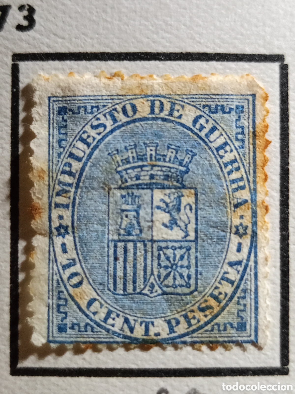 Francobolli: 1874 - Espa&ntilde;a - I Republica - Edifil 142 - Escudo -