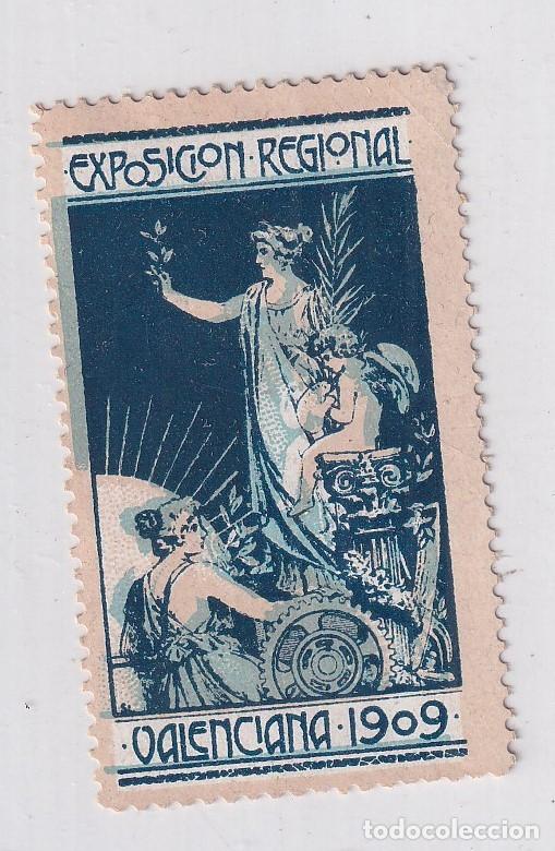 Sellos: Vi&ntilde;eta Exposici&oacute;n regional valenciana. Valencia 1909