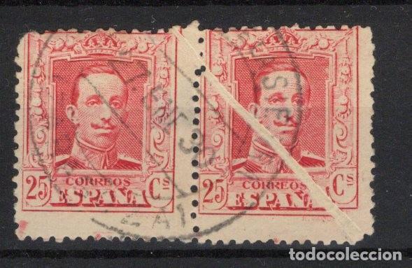 Sellos: Sellos Espa&ntilde;a a&ntilde;o 1922 EDIFIL 317&ordm; en usado pareja con fuelle v.c. 17 &euro;