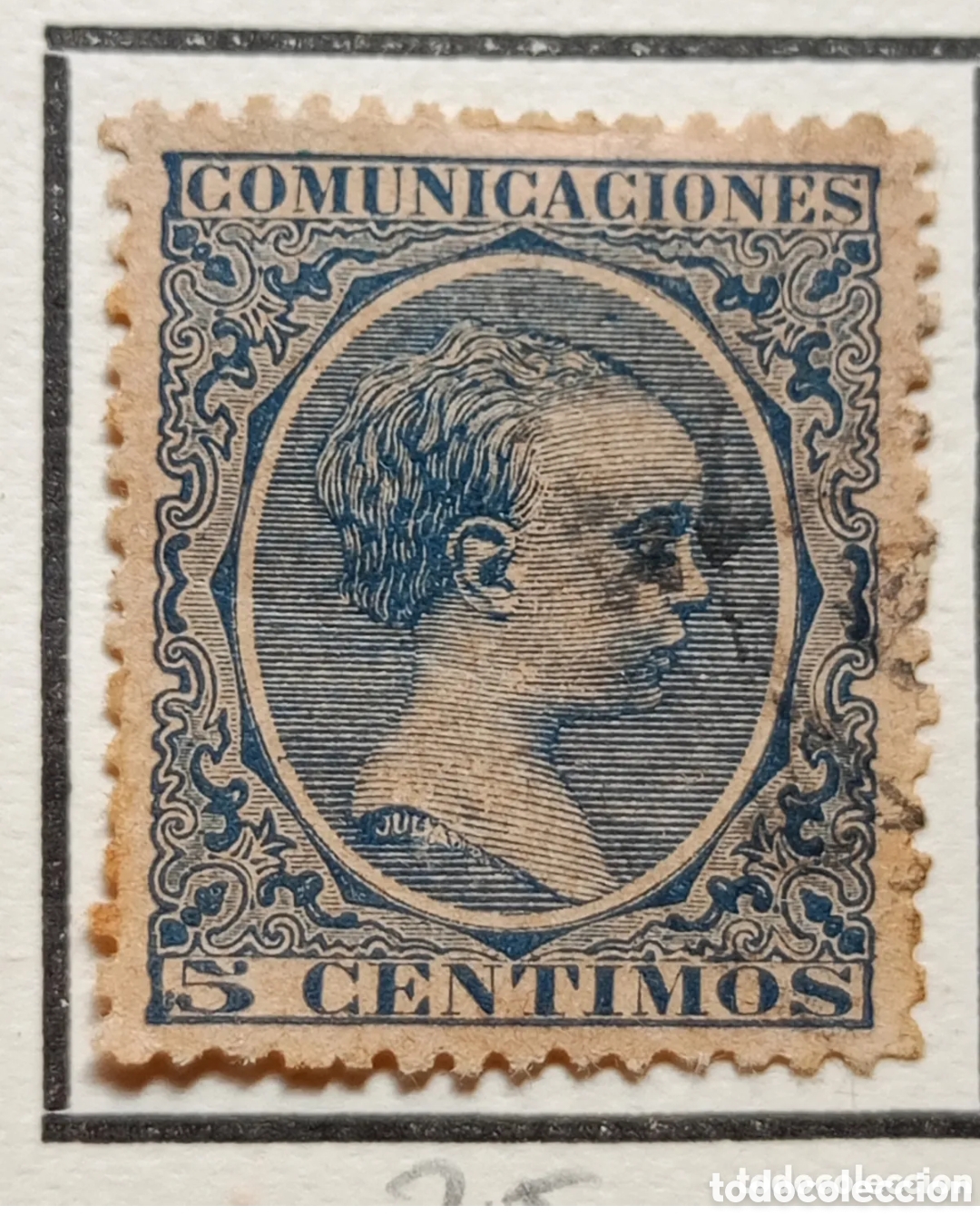 Sellos: Sello comunicaciones 2 centimos 5 c azul Espa&ntilde;a EDIFIL 1889