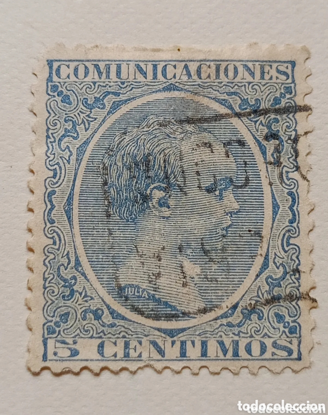 Sellos: Sello comunicaciones 2 centimos 5 c azul Espa&ntilde;a EDIFIL 1889