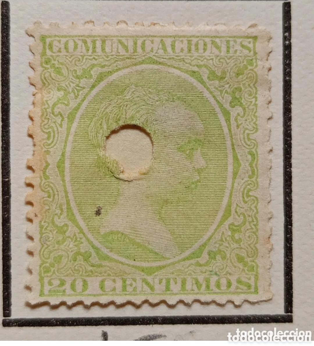 Sellos: Sello comunicaciones 2 centimos 20 c verde Espa&ntilde;a EDIFIL 1889