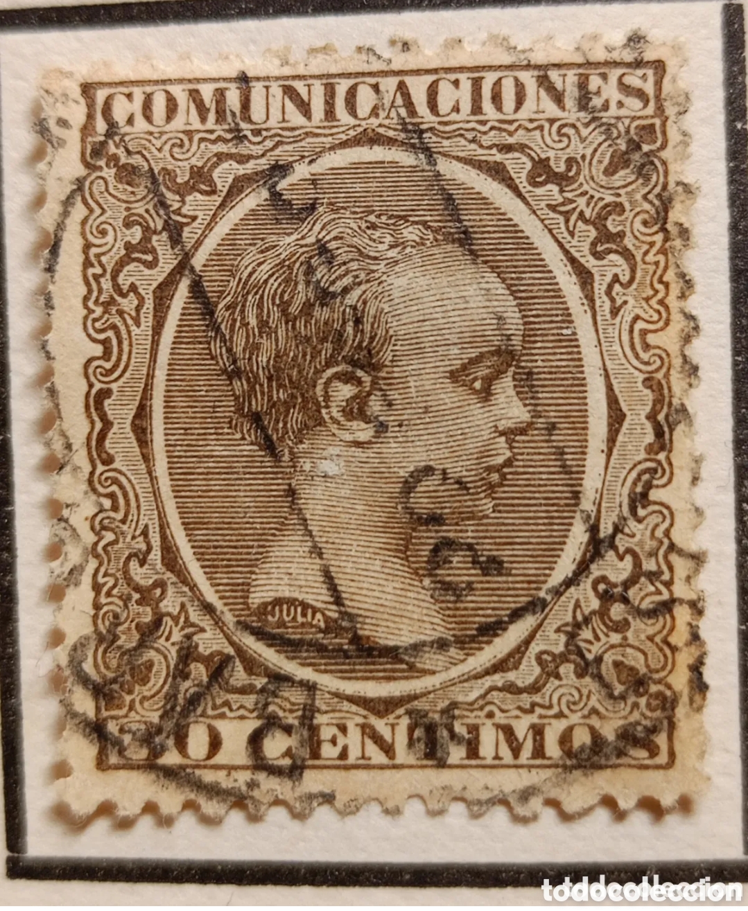 Sellos: Sello comunicaciones 2 centimos 30 c oliva Espa&ntilde;a EDIFIL 1889
