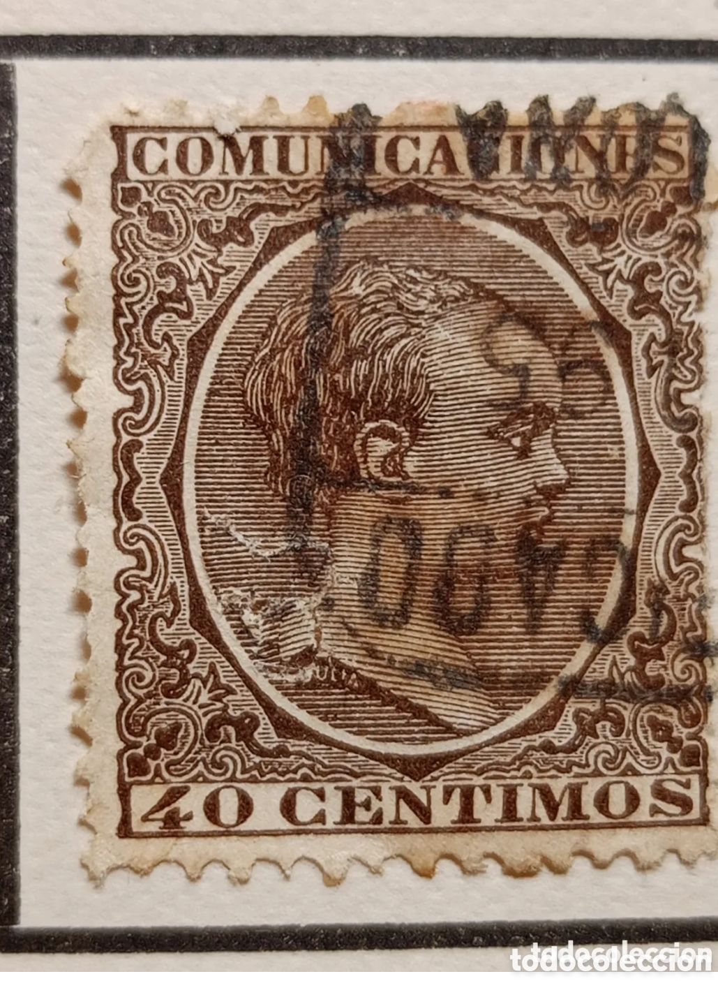 Sellos: Sello comunicaciones 2 centimos 40 c pardo Espa&ntilde;a EDIFIL 1889