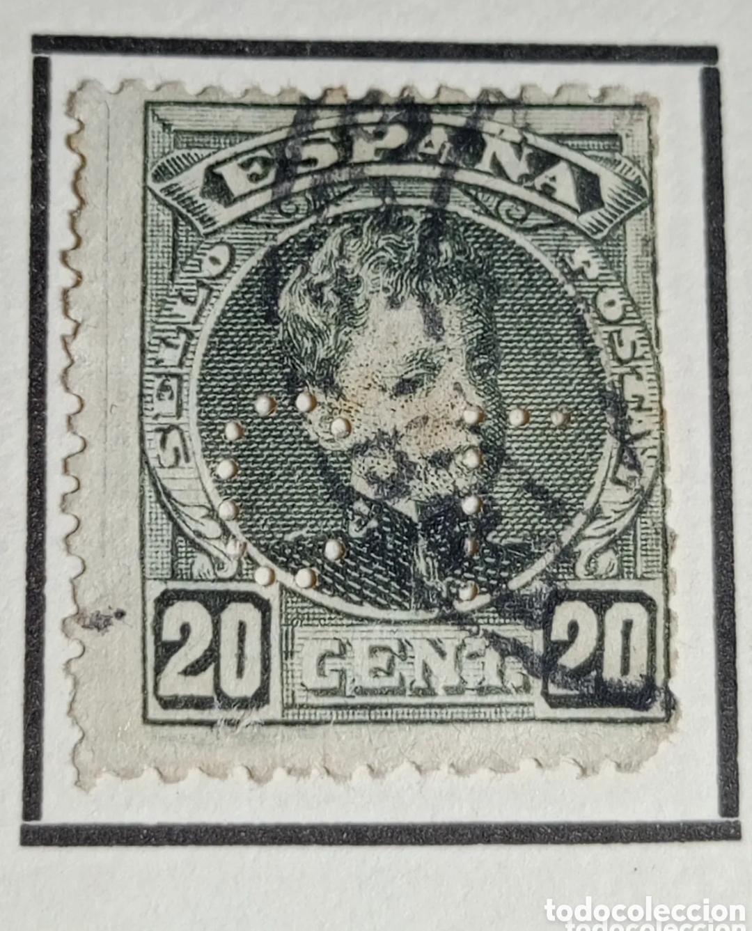 Sellos: sello de espa&ntilde;a 1901-1905 alfonso XIII cadete 20 cts negro