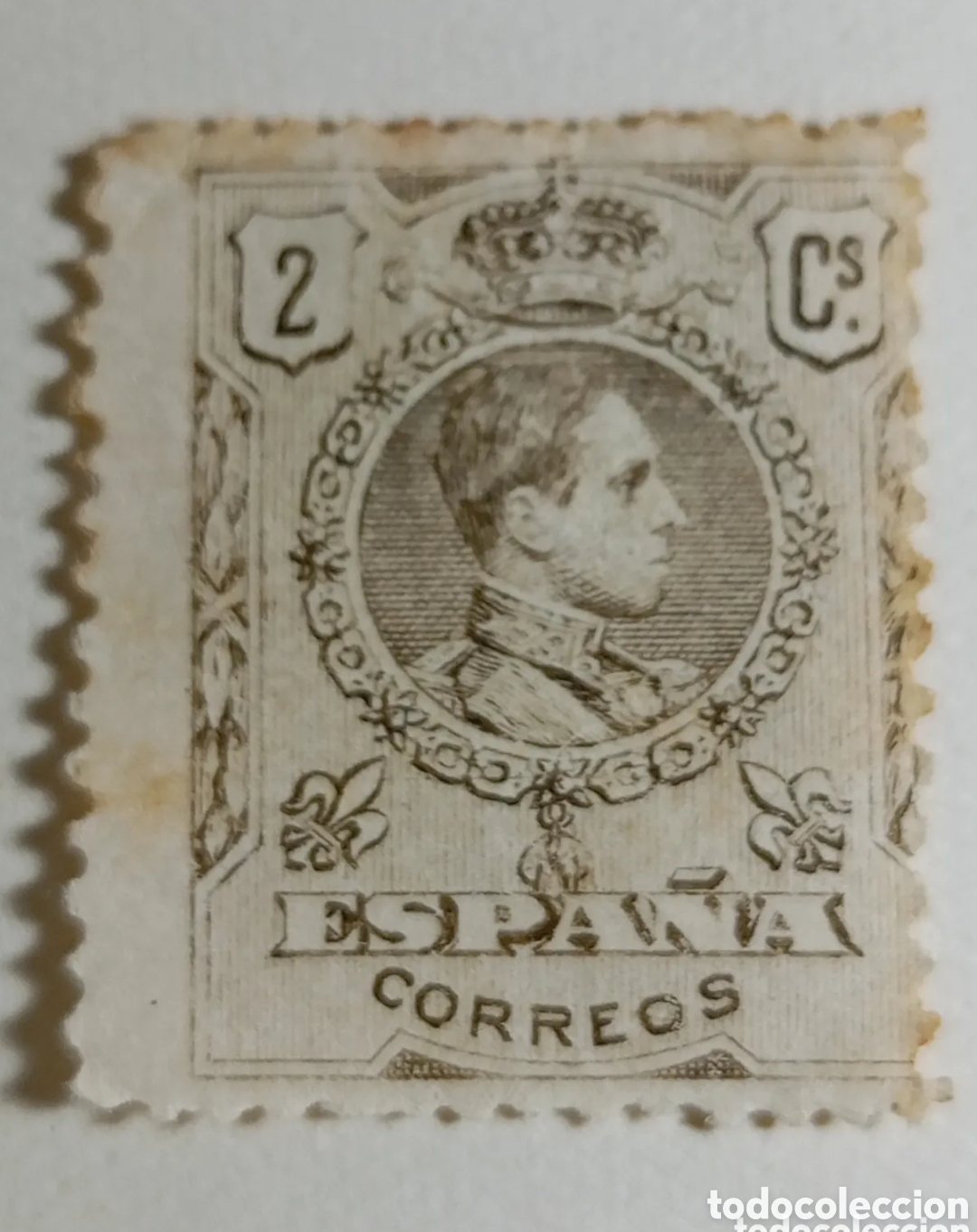 Sellos: Sello Espa&ntilde;a 1909.- ALFONSO XIII MEDALLON. 2 CTS