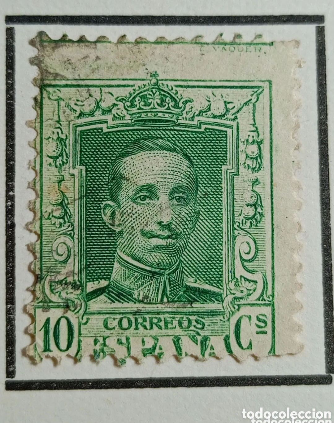 Sellos: Sello 1922-1929-ESPA&Ntilde;A ALFONSO XIII 10 c verde