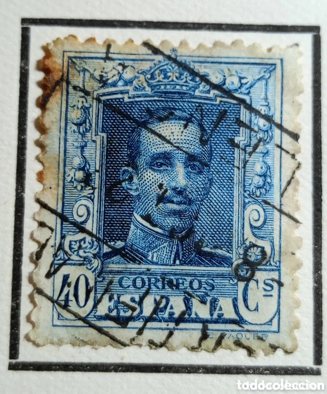 Sellos: Sello 1922-1929-ESPA&Ntilde;A ALFONSO XIII 40 c azul