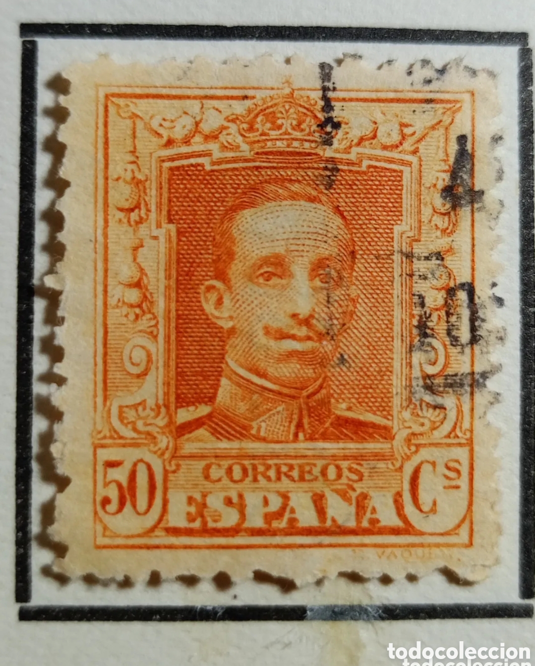 Sellos: Sello 1922-1929-ESPA&Ntilde;A ALFONSO XIII 50 c naranja
