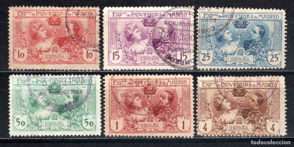 Sellos: EDIFIL SR1-SR6 EXPOSICI&Oacute;N DE INDUSTRIAS DE MADRID 1907 (SERIE COMPLETA). VALOR CAT&Aacute;LOGO: 72 &euro;.