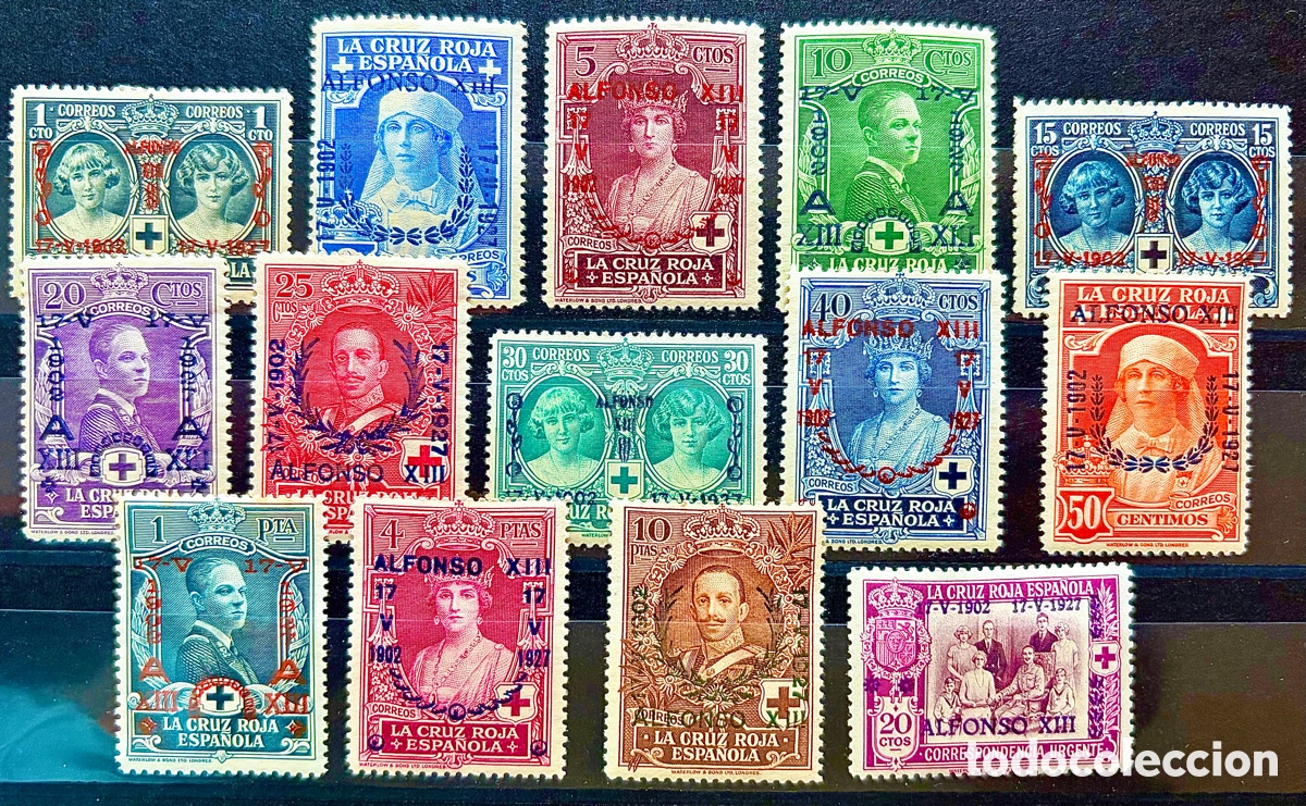 Sellos: ESPA&Ntilde;A 1927 ANIVERSARIO JURA CONTITUCION ALFONSO XIII 3