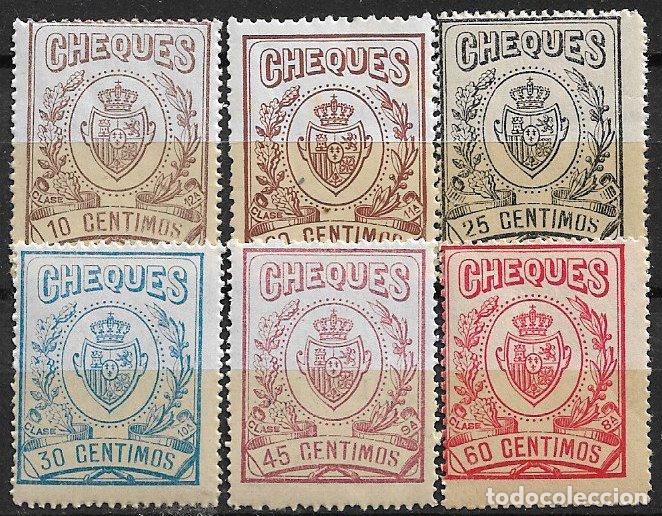 Sellos: FISCALES 1926 Cheques, ALEMANY n&ordm; 27 a 34 * *