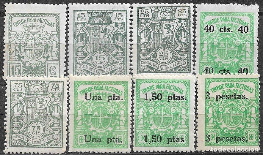Sellos: FISCALES 1932 Para Facturas y Recibos, ALEMANY n&ordm; 19 a 28, sin 22 ni 24 * *