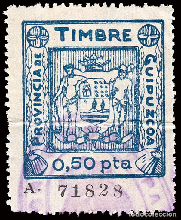 Sellos: Espa&ntilde;a - Fiscales - Diputaci&oacute;n Guip&uacute;zcoa - Alemany o 4 - 1927 - &rdquo;50 cts. Impuesto Timbre&rdquo;