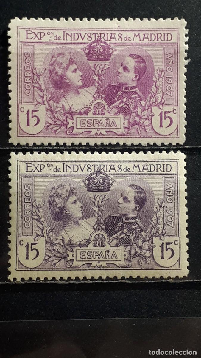 Sellos: ESPA&Ntilde;A. A&Ntilde;O 1907. *. EDIFIL SR2. VARIEDAD DE COLOR