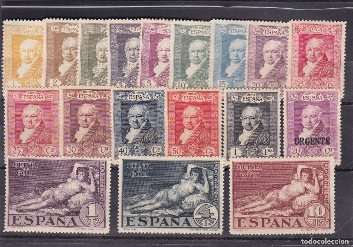 Sellos: FC4-27- GOYA Edifil 499/516 Nuevos * COn Fijasellos
