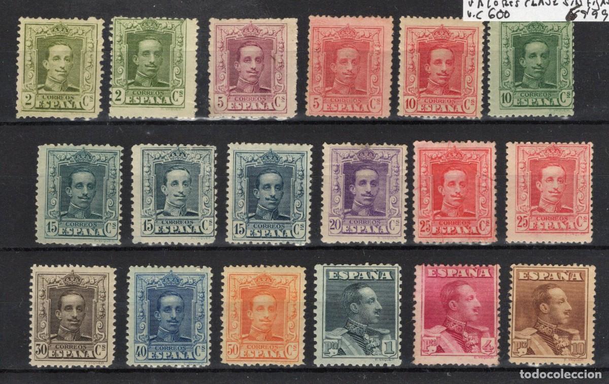 Sellos: PC701 Sellos Espa&ntilde;a A&ntilde;o 1922/30 Edifil 310/322* con 310A/317A valores clave sin fijasello v.c. 600 &euro;