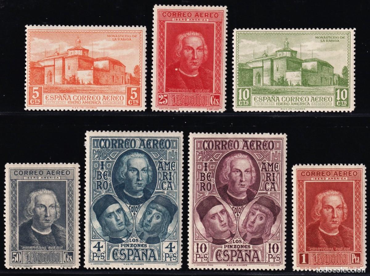 Sellos: ESPA&Ntilde;A, 1930 EDIFIL N&ordm; 559 / 565 /**/, Descubrimiento de Am&eacute;rica. [SIN FIJASELLOS.]