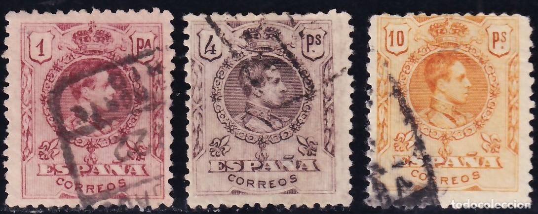 Sellos: ESPA&Ntilde;A, 1909-1922 EDIFIL N&ordm; 278, 279, 280,