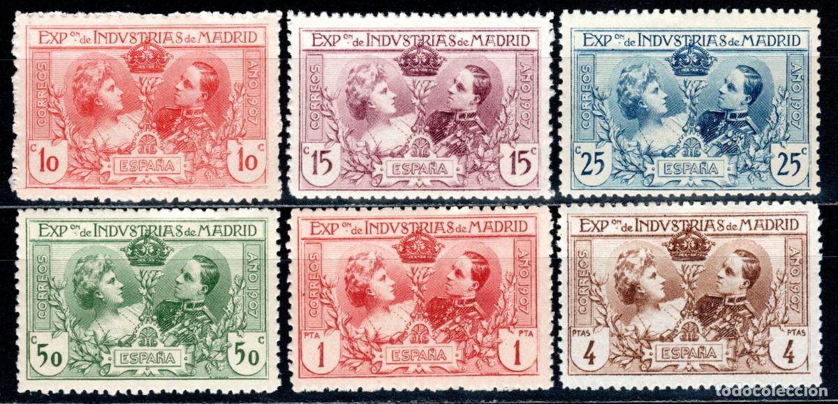 Sellos: EDIFIL SR1-SR6 EXPOSICI&Oacute;N DE INDUSTRIAS DE MADRID 1907 (S. COMPLETA) . VALOR CAT&Aacute;LOGO: 120 &euro;. MNH **