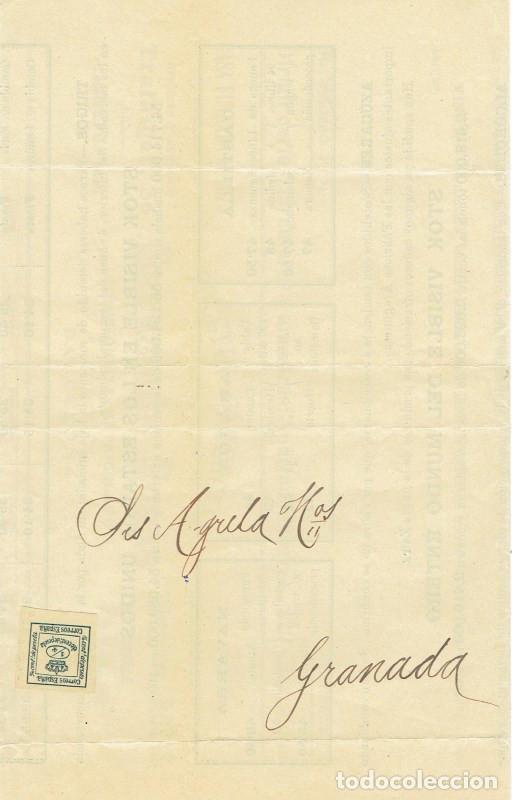 Sellos: FA1434. DOCUMENTOS. 1901, Boletin comercial de Barcelona a Granada