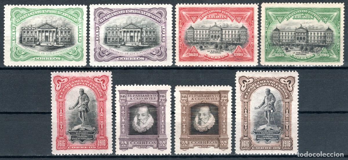Sellos: EDIFIL FR11-FR18 III CENTENARIO DE LA MUERTE DE CERVANTES 1916 (SERIE COMPLETA). MH * (SALIDA: 0,01)