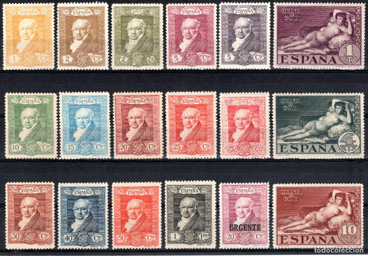 Sellos: EDIFIL 499-516 QUINTA DE GOYA 1930 (SERIE COMPLETA). VALOR CAT&Aacute;LOGO: 95 &euro;. MNH ** (SALIDA: 0,01 &euro;).