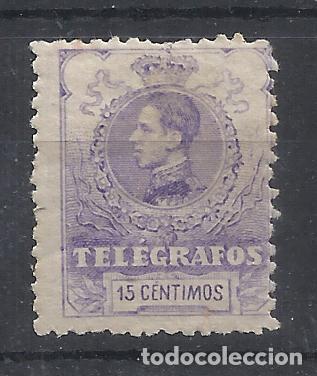 Sellos: alfonso XIII TELEGRAFOS 1912 EDIFIL 51 NUEVO* VALOR 2022 CATALOGO 5.50 EUROS