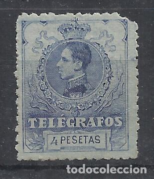 Sellos: alfonso XIII TELEGRAFOS 1912 EDIFIL 53 NUEVO(*) VALOR 2022 CATALOGO 62.- EUROS