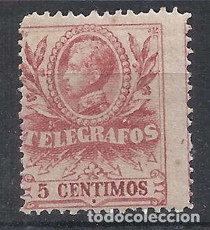 Sellos: alfonso XIII TELEGRAFOS 1905 EDIFIL 39 NUEVO* VALOR 2022 CATALOGO 10.50 EUROS