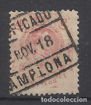 Sellos: ALFONSO XIII MEDALLON EDIFIL 276 CERTIFICADO PAMPLONA NAVARRA