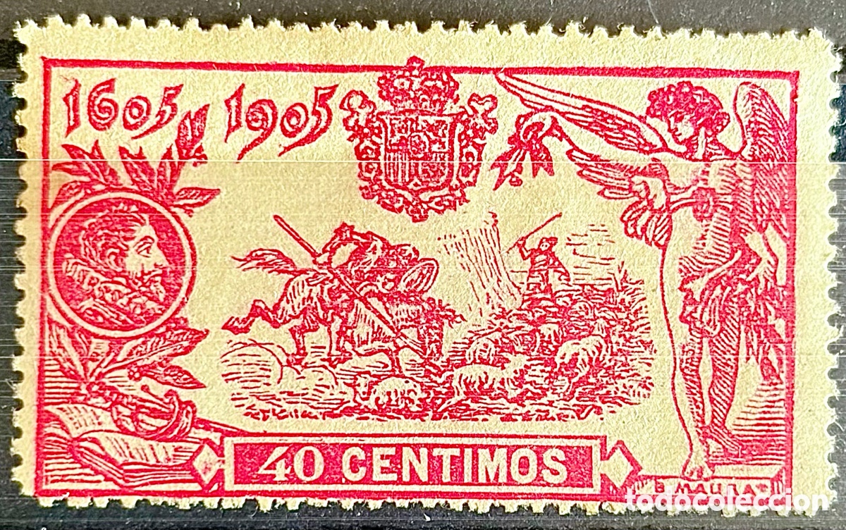 Sellos: Espa&ntilde;a 1905 III Centenario de la publicaci&oacute;n de El Quijote