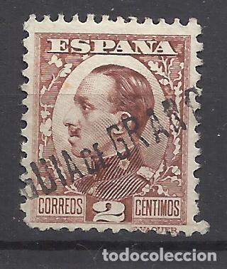 Sellos: ALFONSO XIII VAQUER DE PERFIL MARCA GUIA GRAN CANARIA