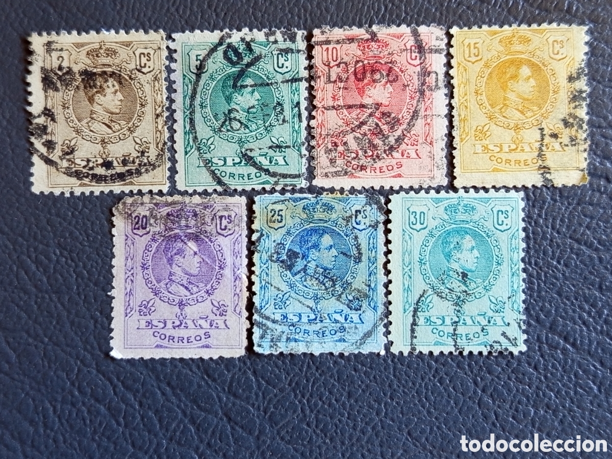 Sellos: Lote Sellos Alfonso XIII Medall&oacute;n 1909-1922 Edifil 267-275 Usados
