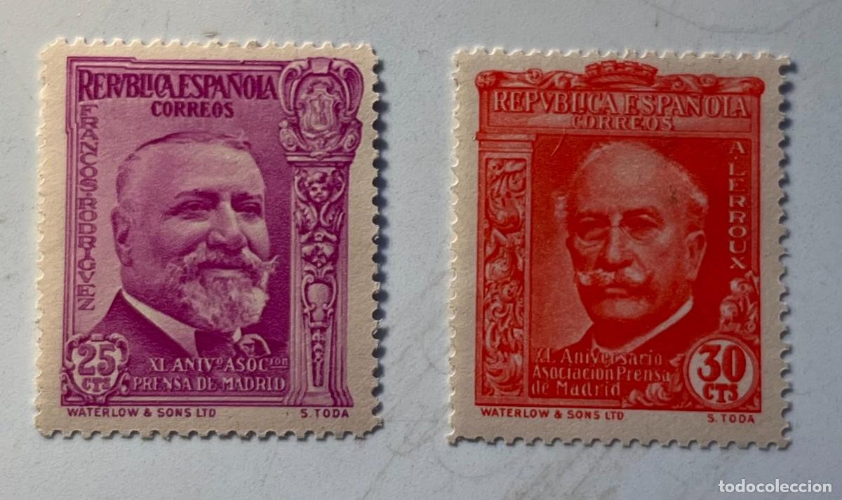 Sellos: 1936 Ass. de la prensa MNH* *,centrados,color,goma