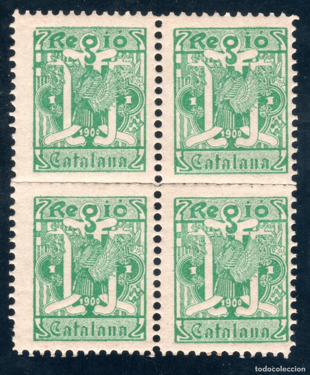 Sellos: REGI&Oacute; CATALANA (BLOQUE DE 4). MUY RARO. MNH **